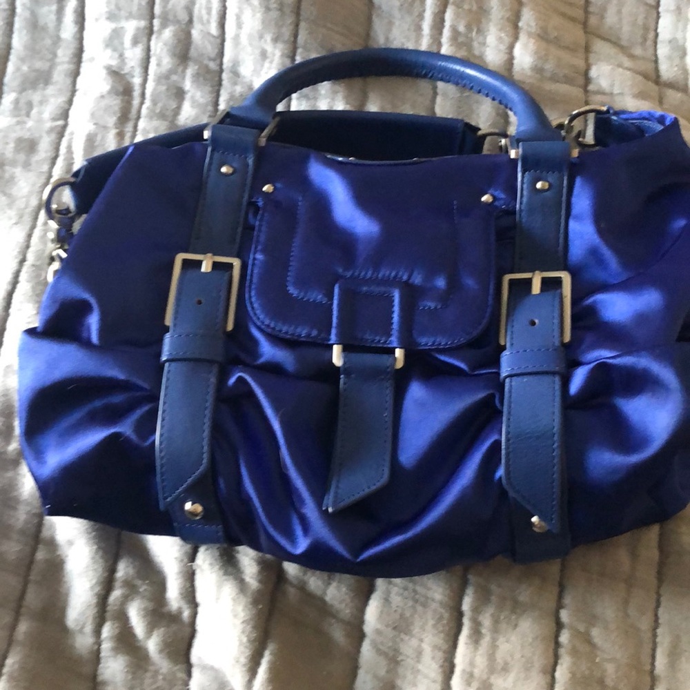 botkier blue nylon purse